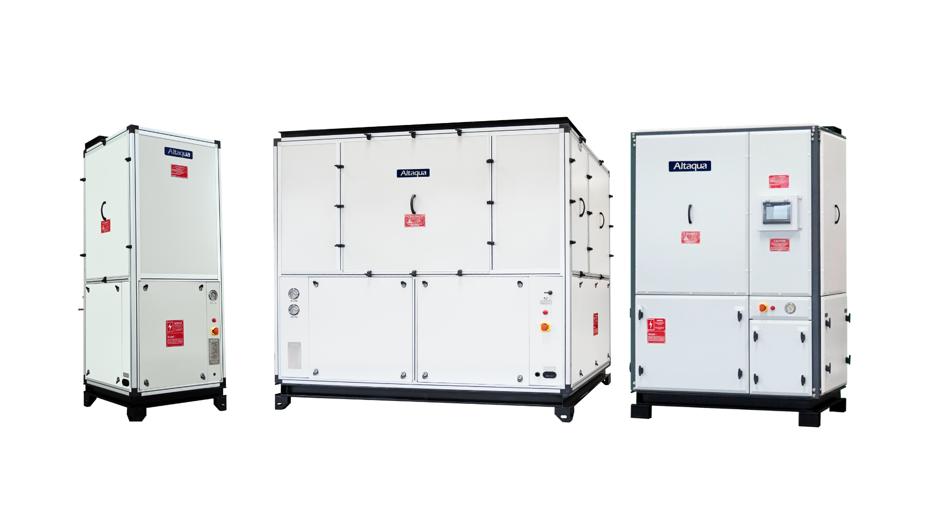 Altaqua HVAC product lineup - three system sizes
