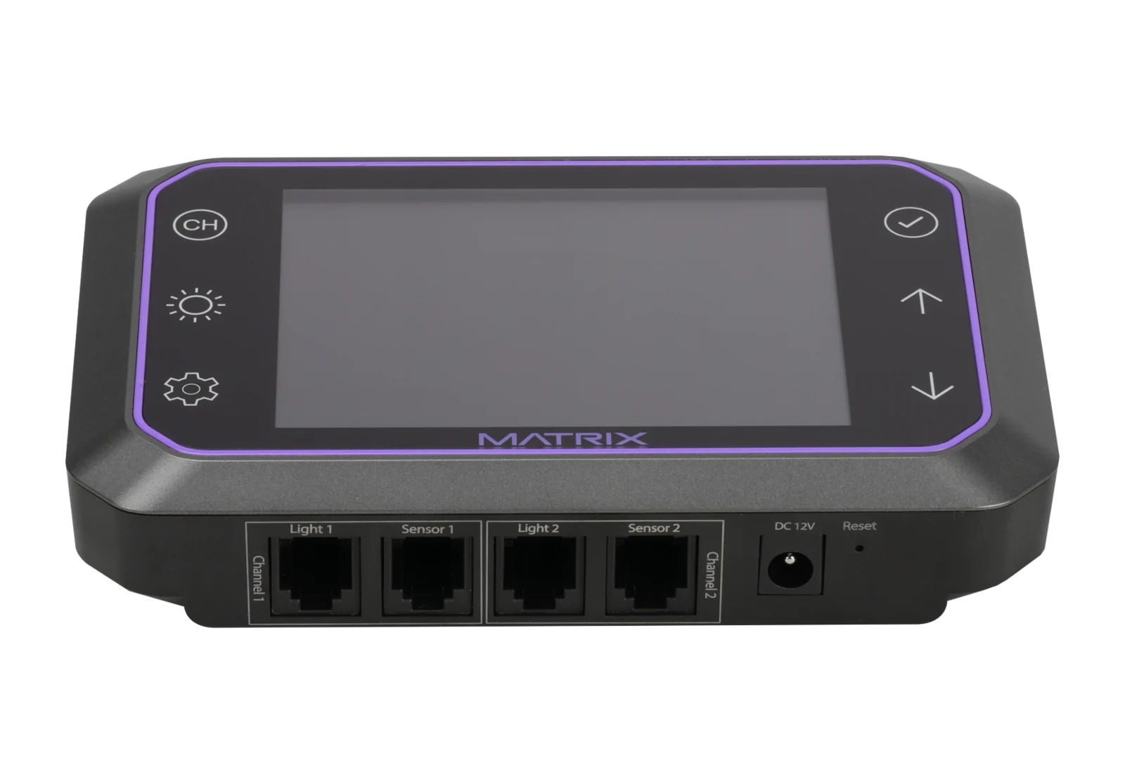 Matrix MC2 Controller rear view with Light, Sensor, and DC 12V ports