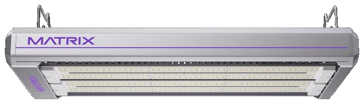 Matrix Vega Dyna 1000W LED Grow Light illuminated close-up