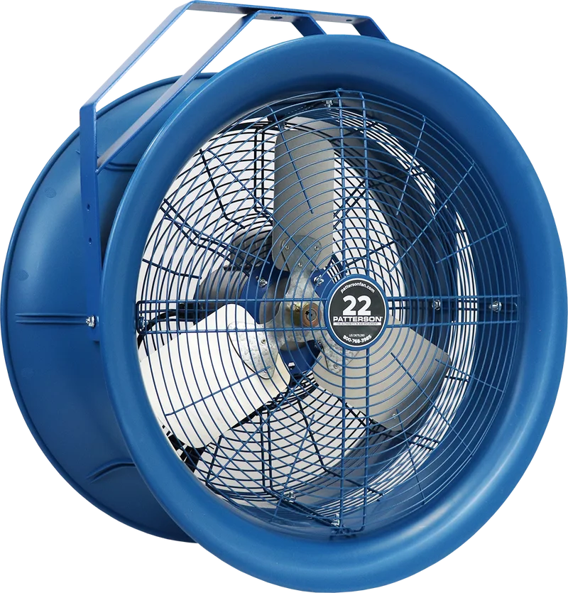 Patterson 22 inch high-velocity fan on yoke mount